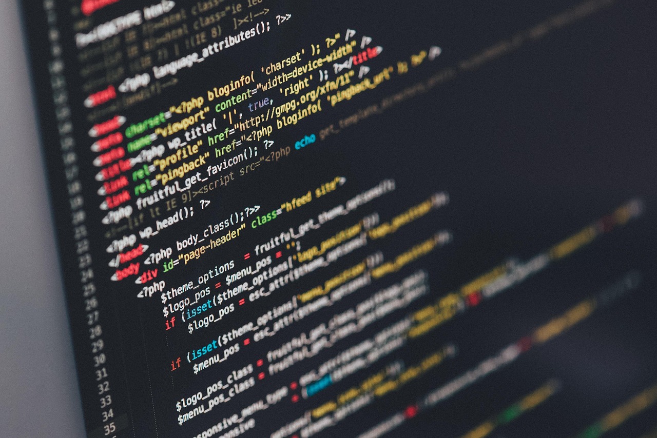 Source code on a development screen